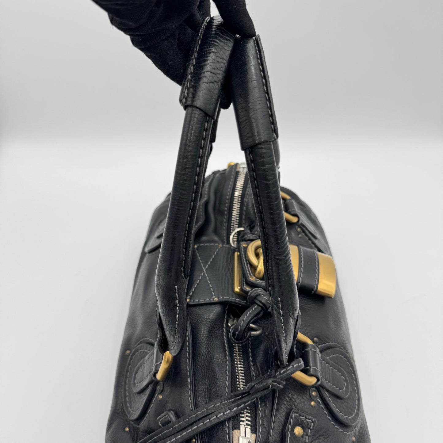 Chloe Black Leather Paddington GHW