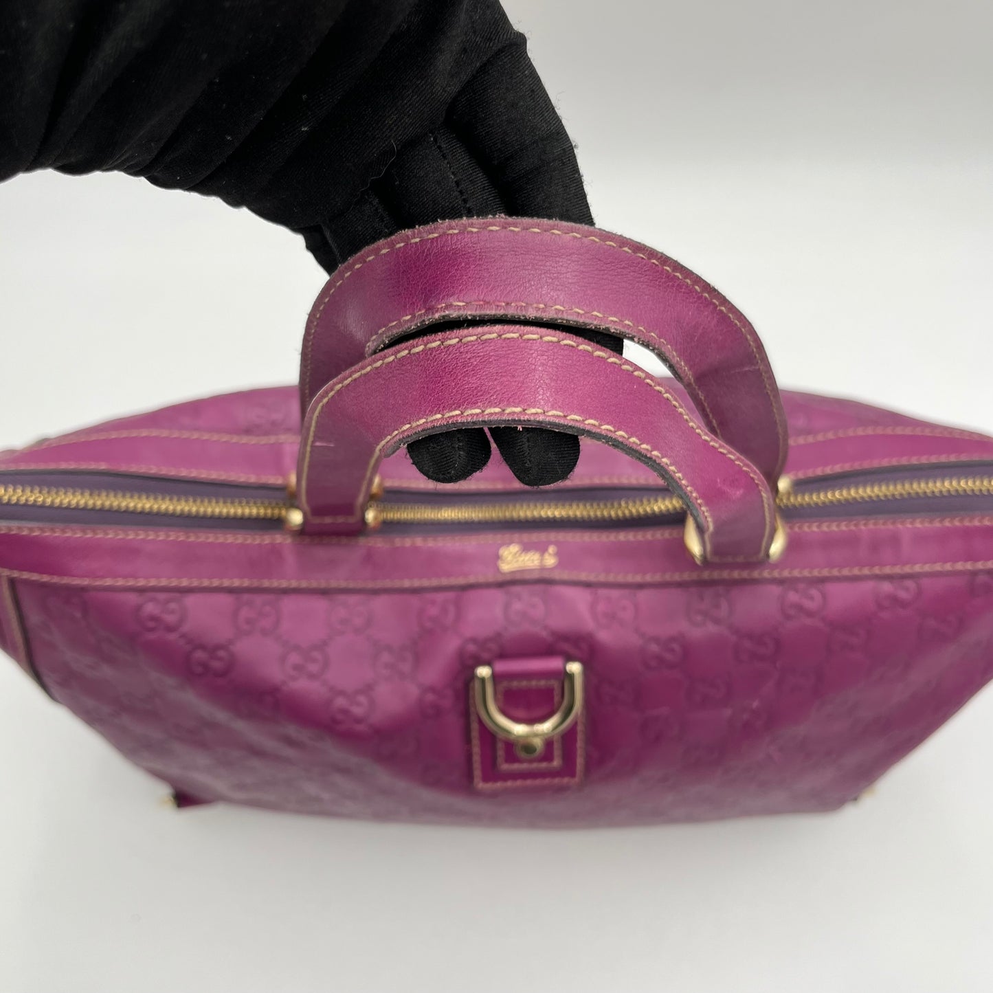 Gucci Magenta Guccissima Abbey D-Ring Tote Bag