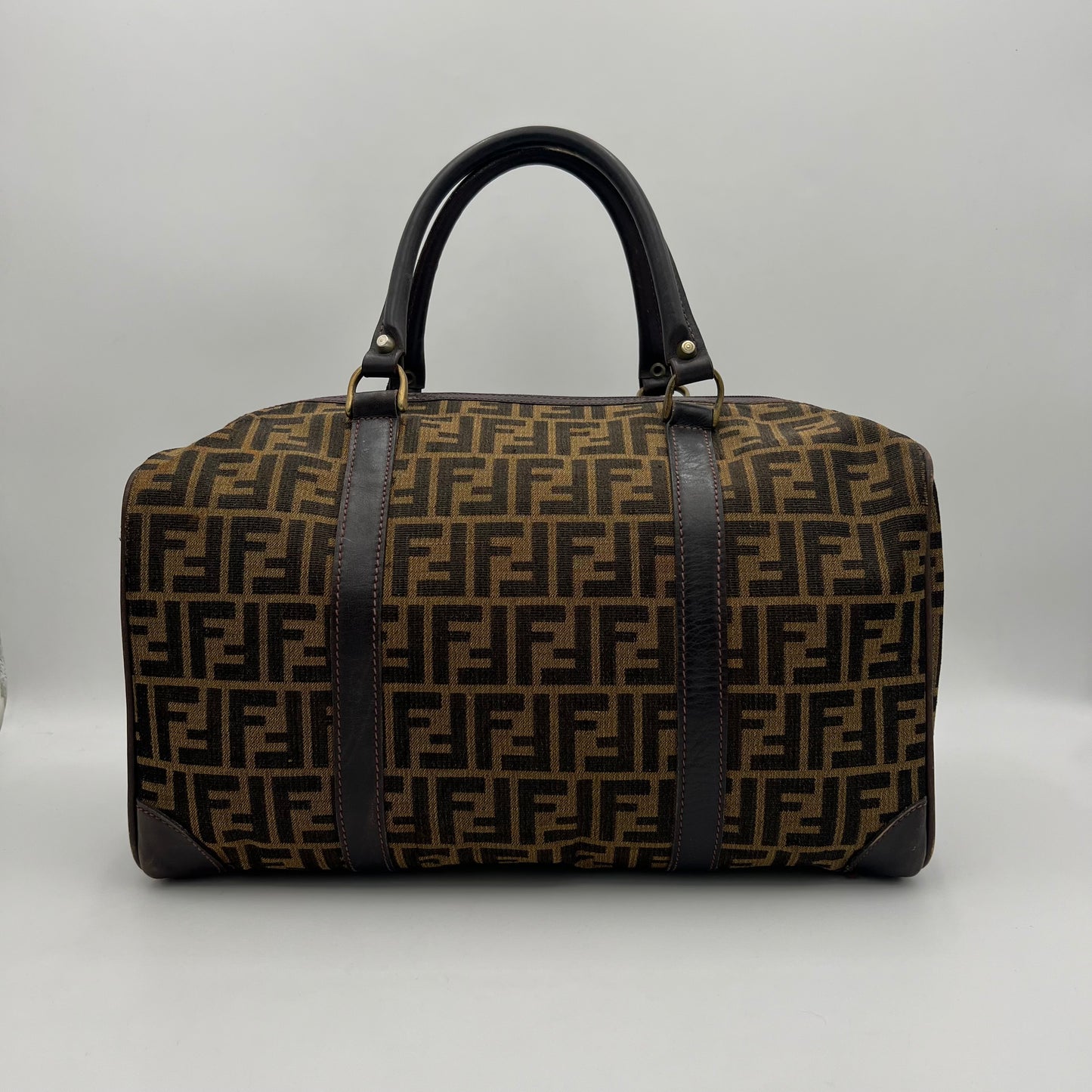 Fendi Vintage Tobacco Zucca Boston 40