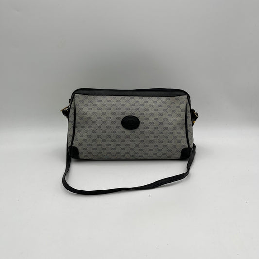 Gucci Vintage Dark Blue Micro GG PVC Crossbody