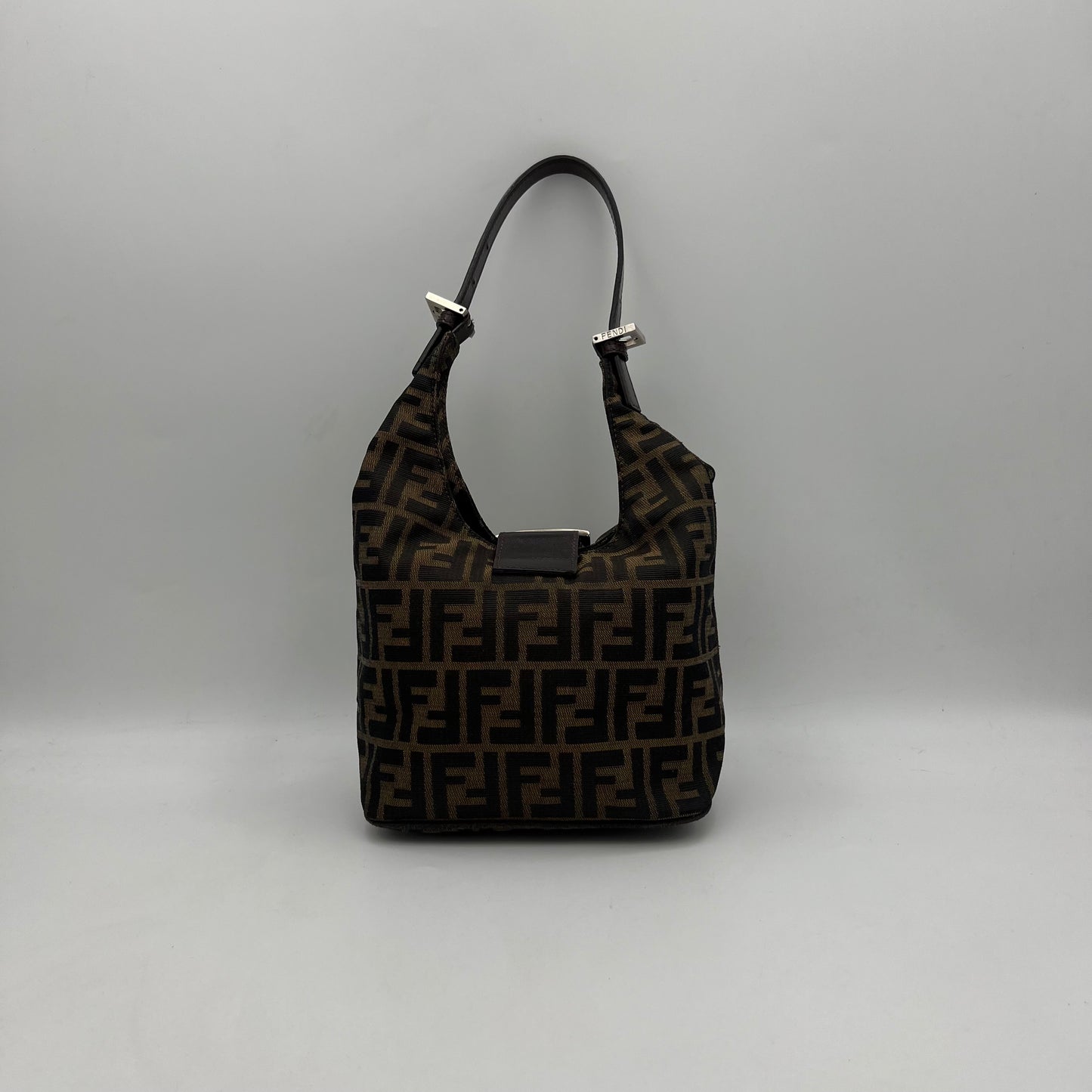 Fendi Tobacco Zucca Hobo Shoulder Bag