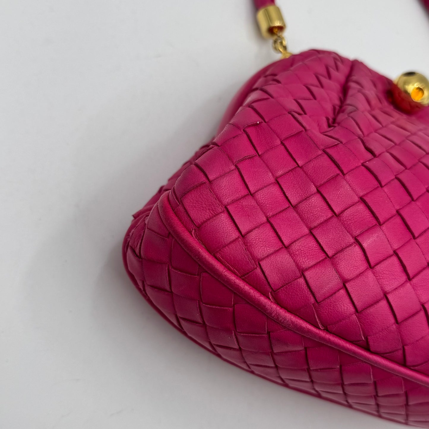 Bottega Veneta Pink Intrecciato Lauren 1980 Handbag
