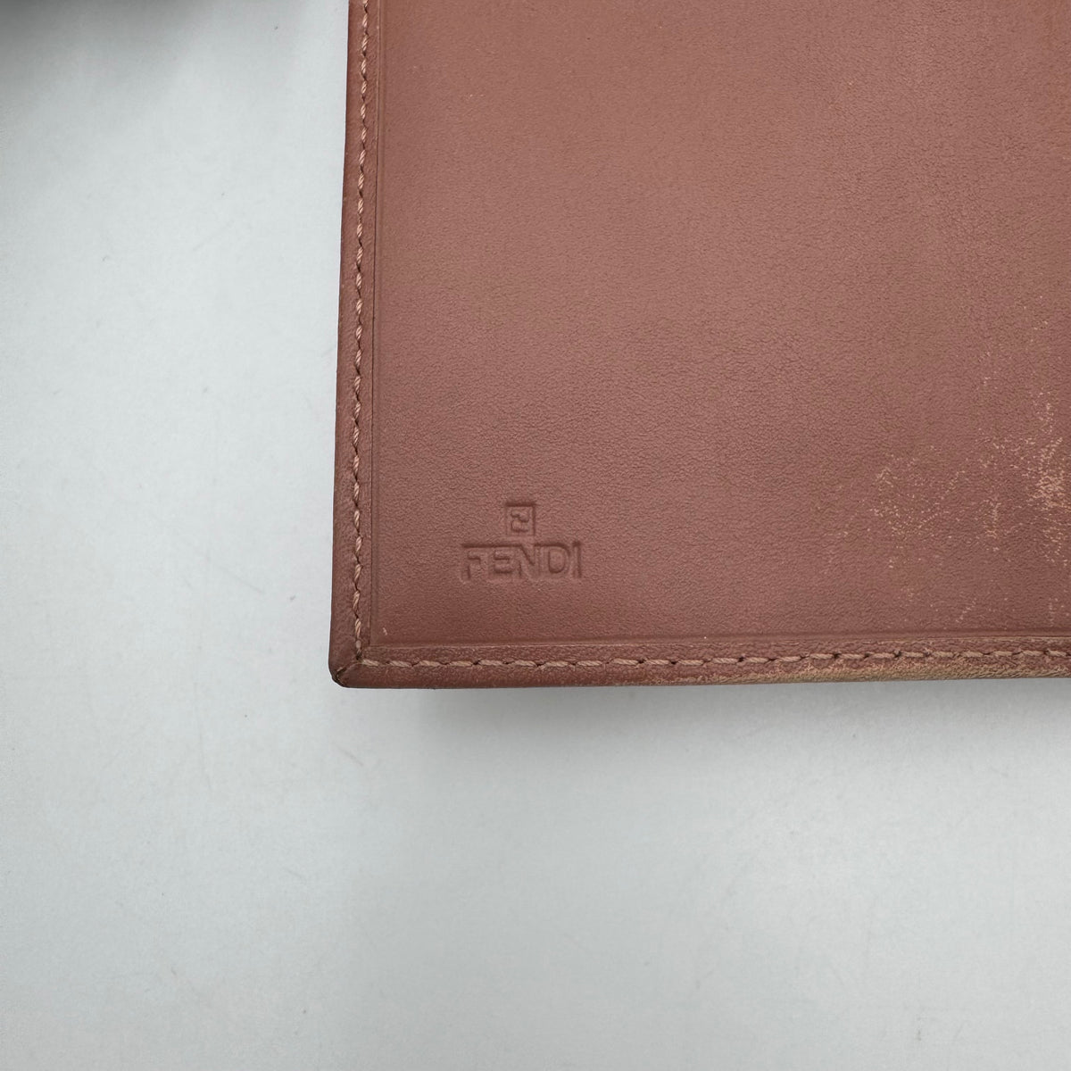 Fendi Pink Zucchino Bifold Short Wallet