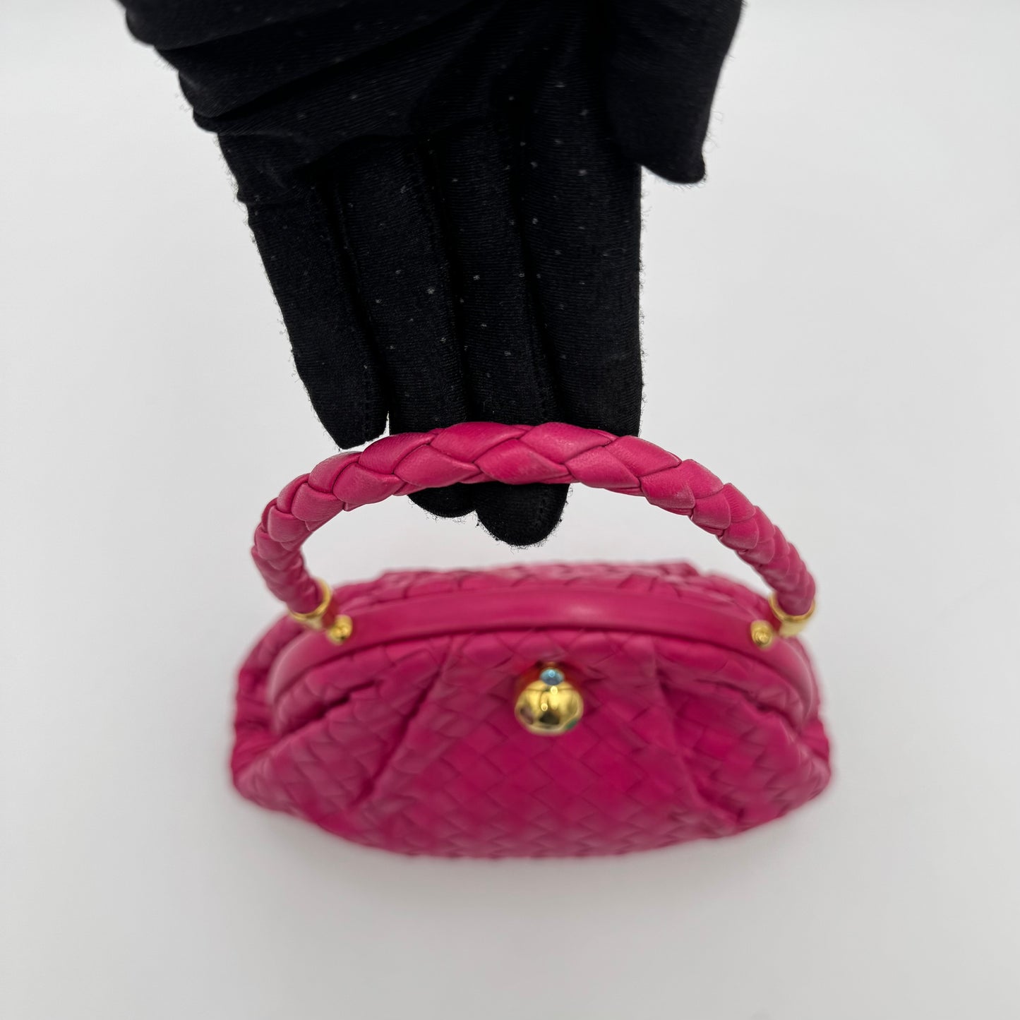 Bottega Veneta Pink Intrecciato Lauren 1980 Handbag
