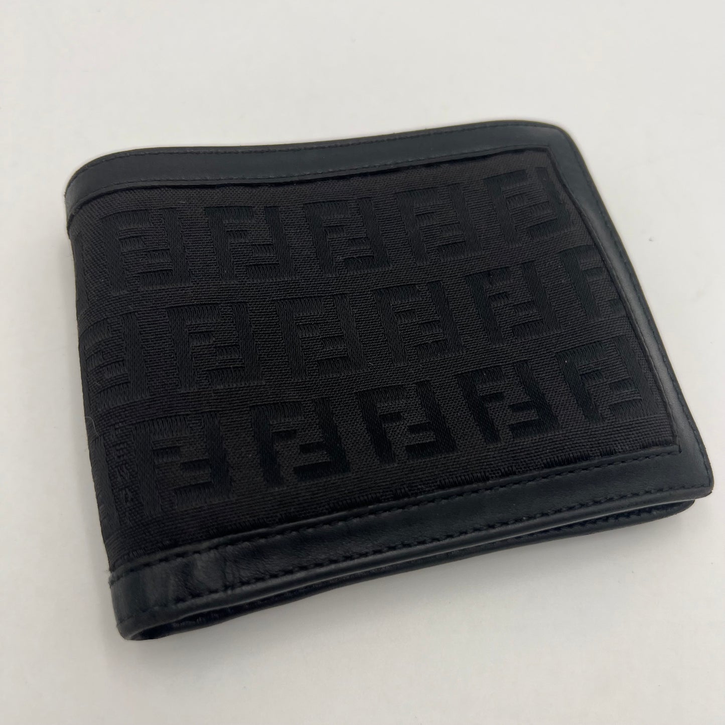 Fendi Black Zucchino Bifold Wallet