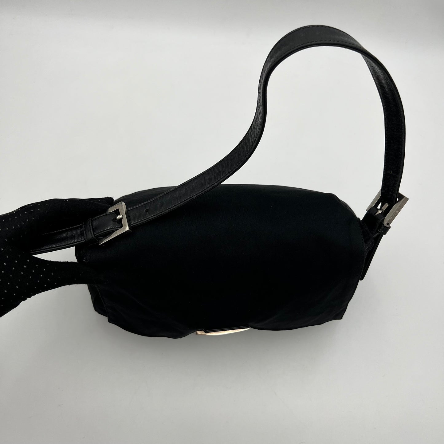 Fendi Black Neoprene Mamma Baguette