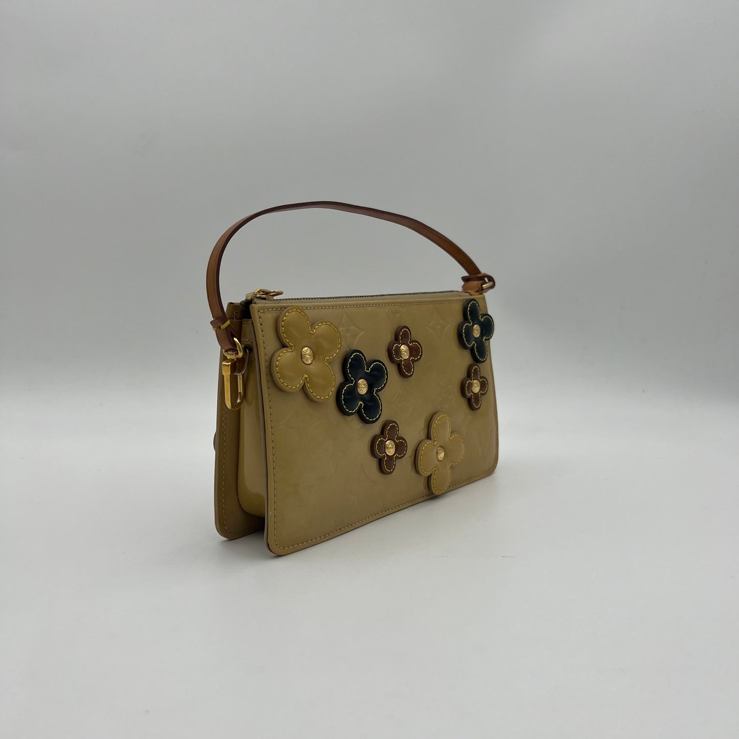 LV Yellow Vernis Lexington Fleur Pochette