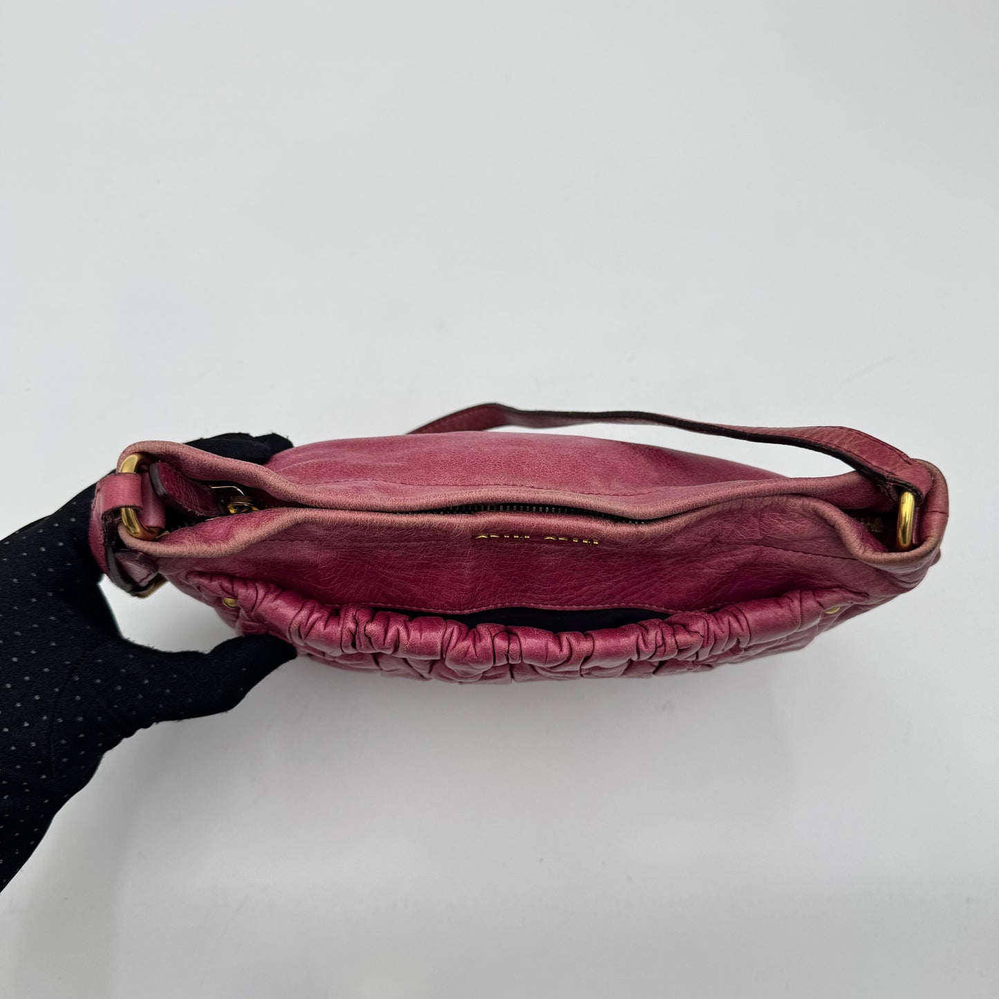 Miu Miu Pink Matelasse Front Pocket Pochette GHW