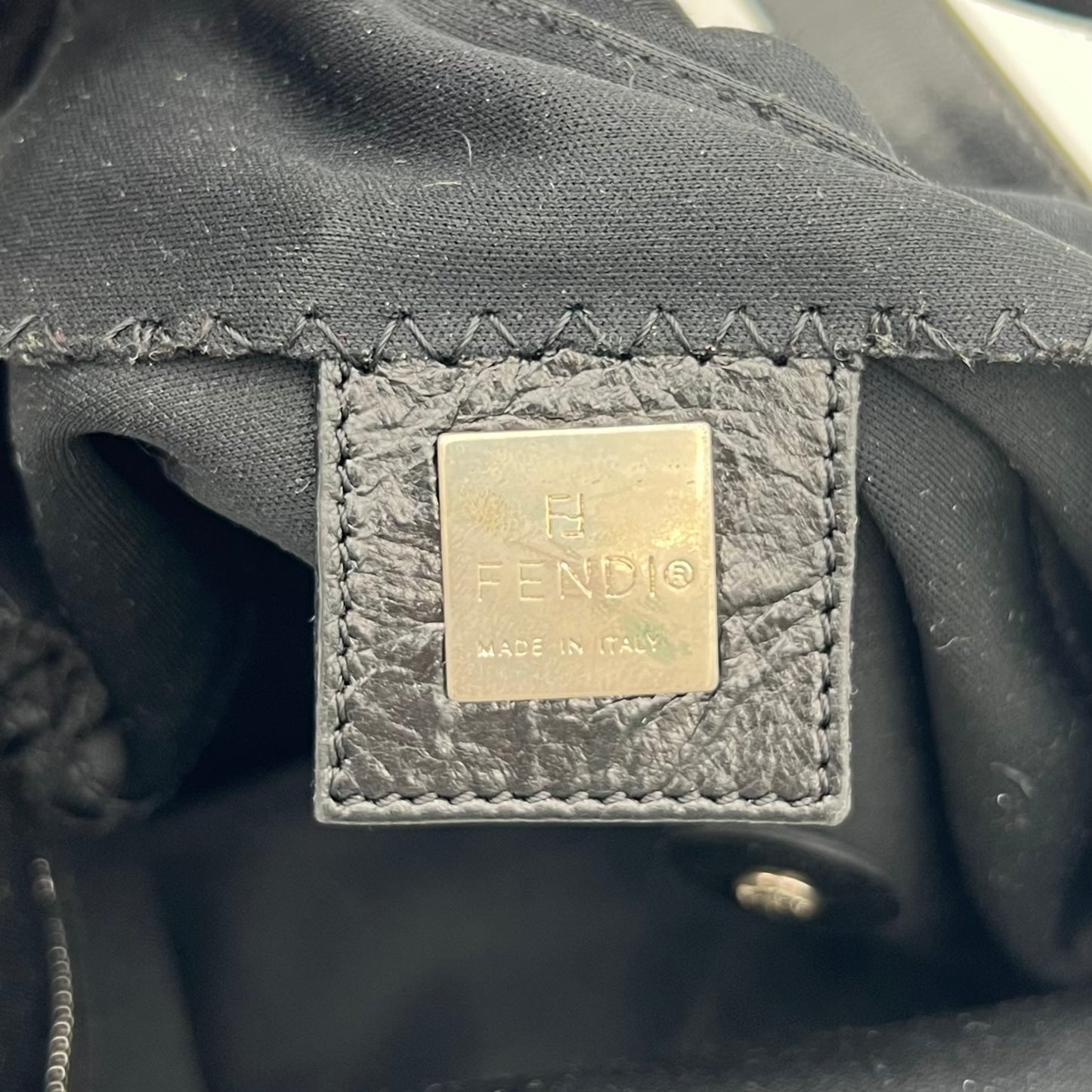 Fendi Black Neoprene Mamma Baguette