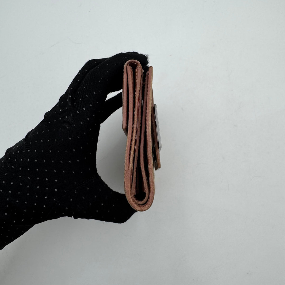 Fendi Pink Zucchino Bifold Short Wallet