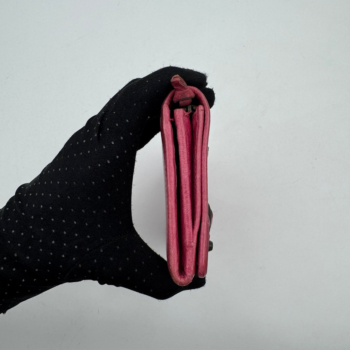 Balenciaga Pink Leather Classic Long Bifold Wallet