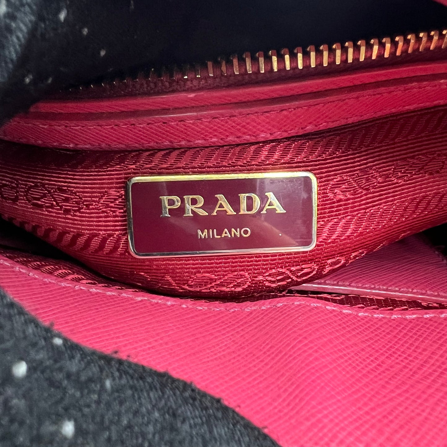 Prada Pink Saffiano Lux Leather Small Galleria with Sling