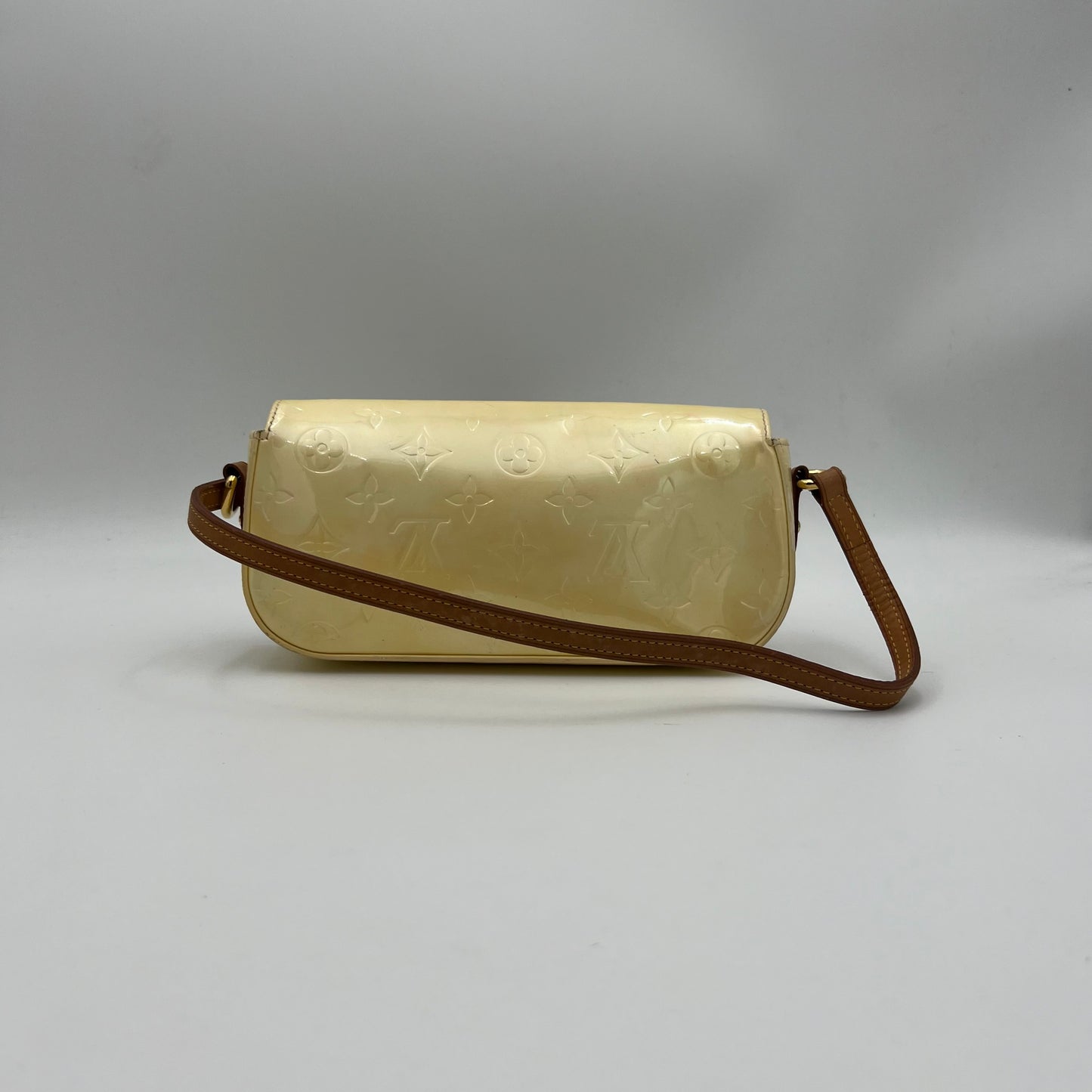 LV Light Yellow Vernis Malibu Street Baguette