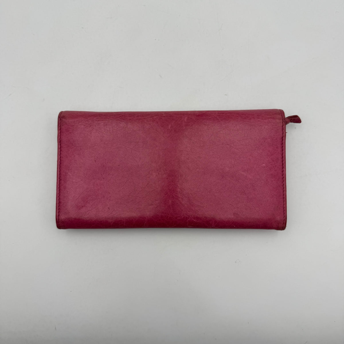 Balenciaga Pink Leather Classic Long Bifold Wallet