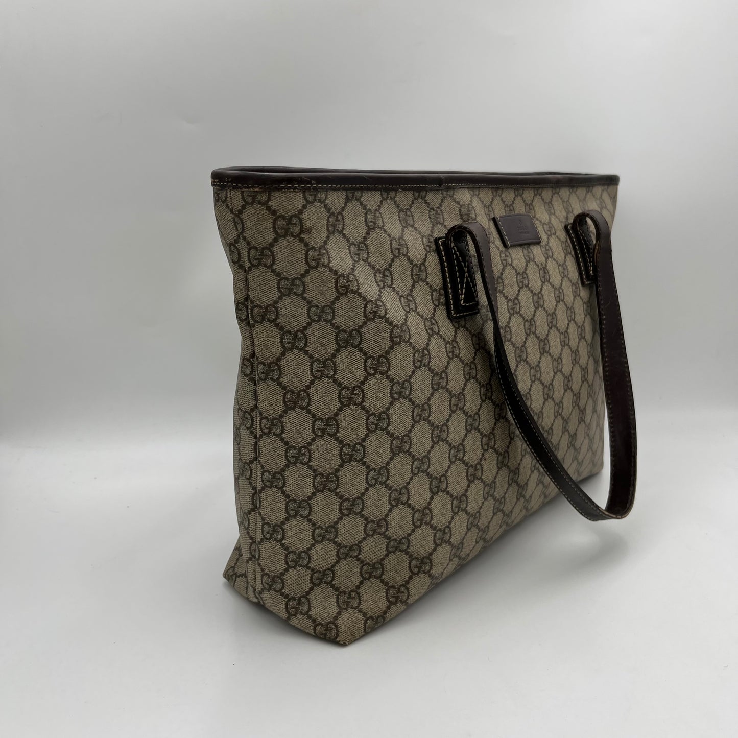 Gucci Monogram PVC Zip Large Tote