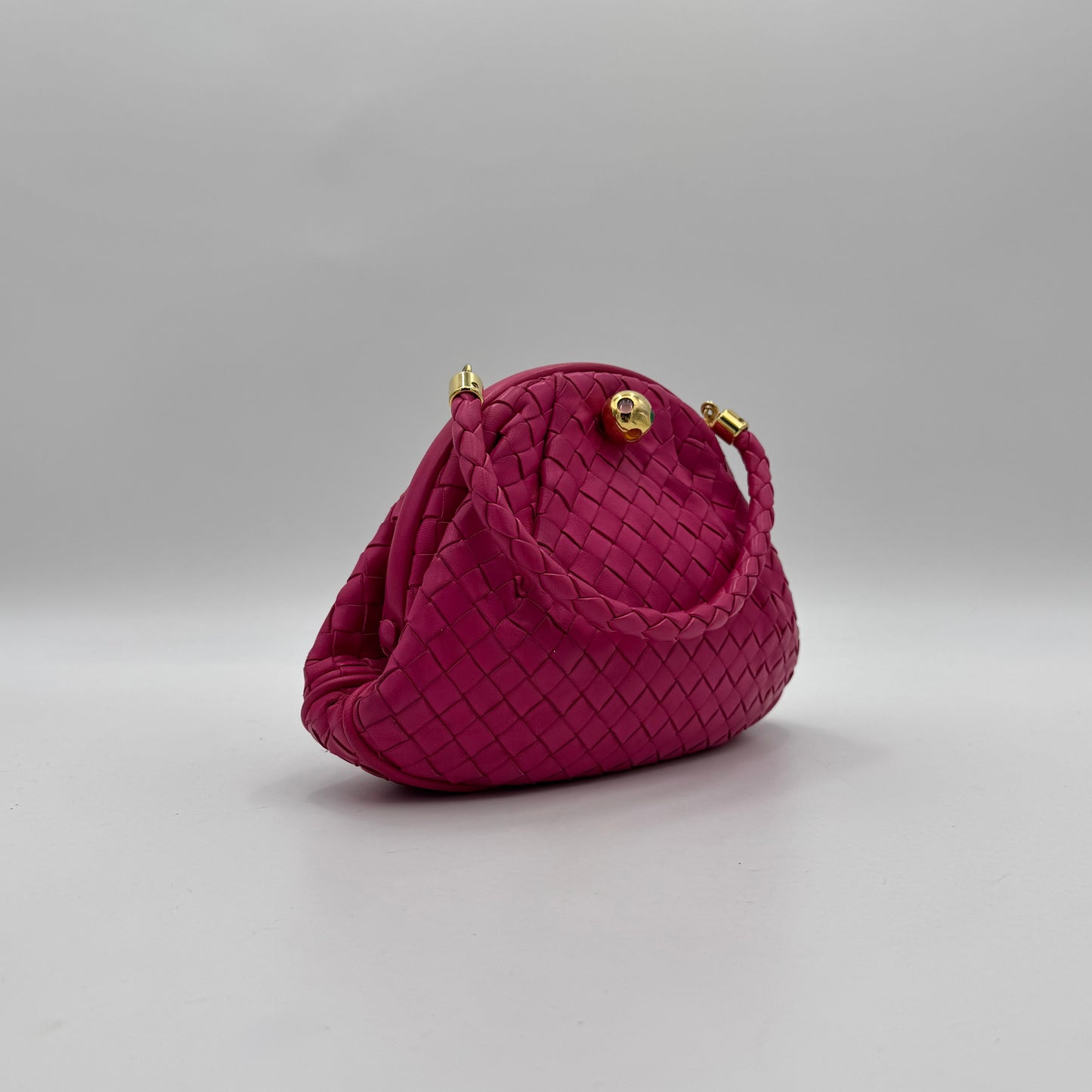 Bottega Veneta Pink Intrecciato Lauren 1980 Handbag