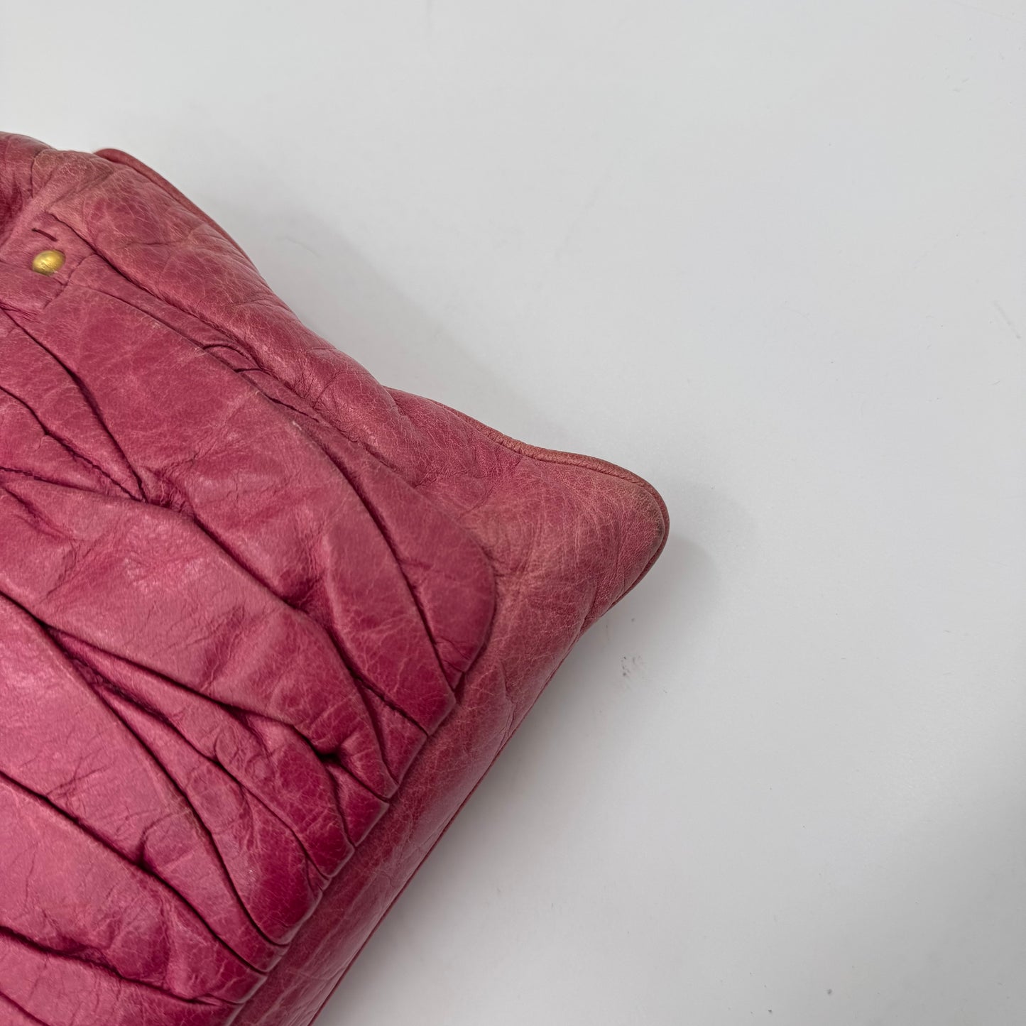 Miu Miu Pink Matelasse Front Pocket Pochette GHW