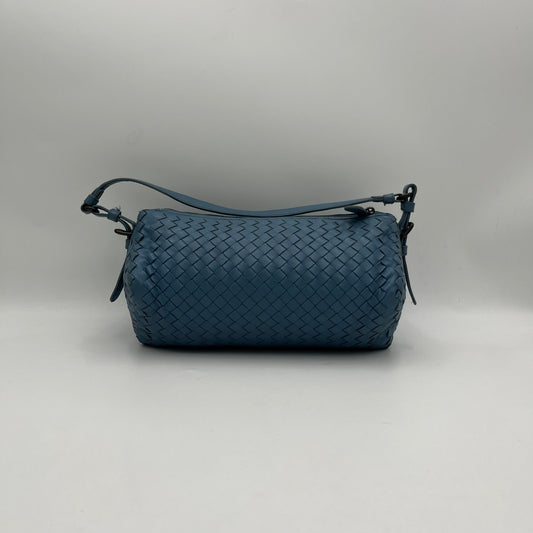 Bottega Veneta Blue Intrecciato Shoulder Bag