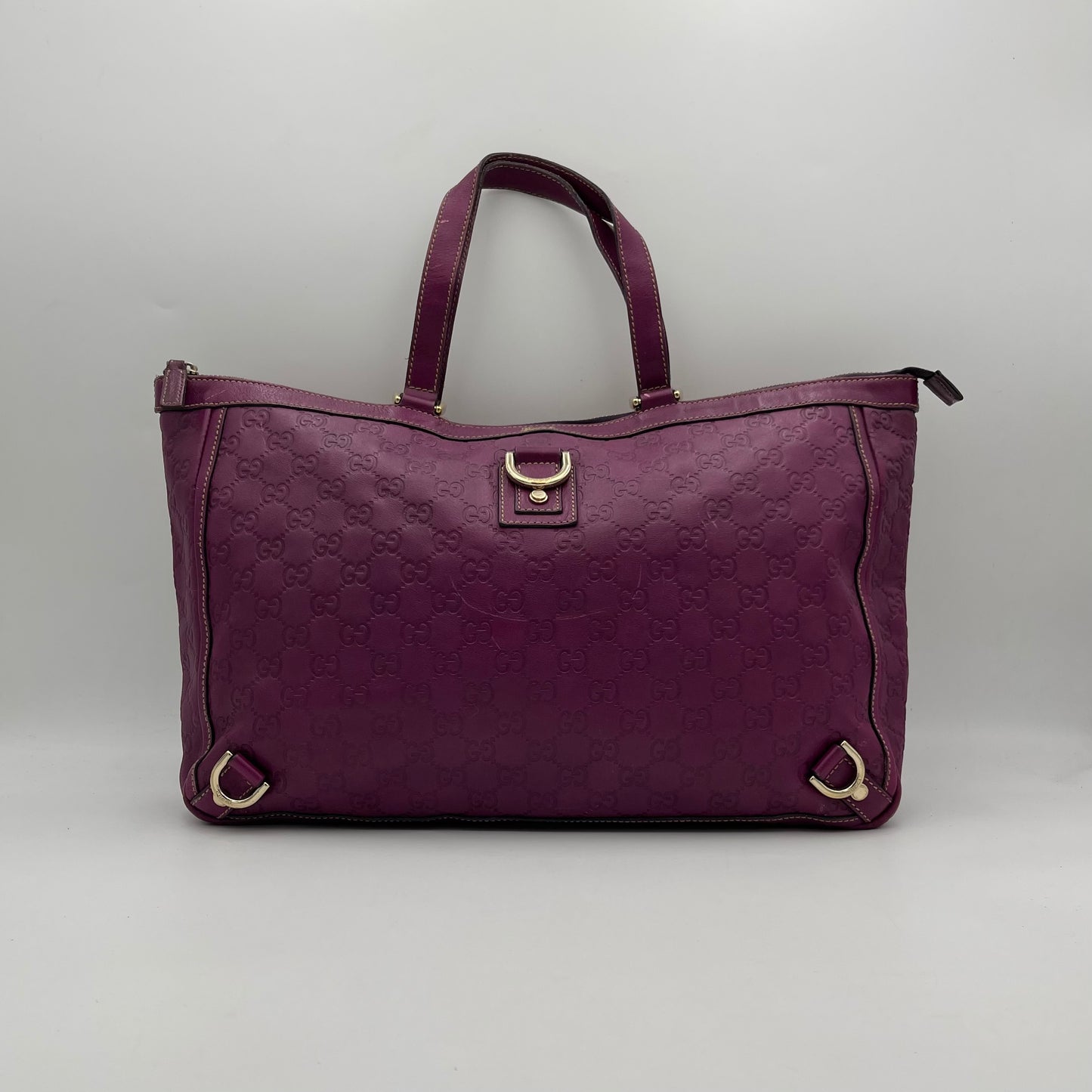 Gucci Magenta Guccissima Abbey D-Ring Tote Bag