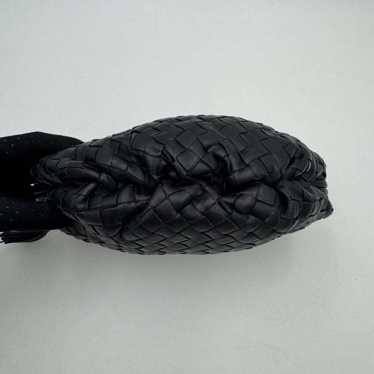 Bottega Veneta Black Intrecciato Leather Zip Pouch