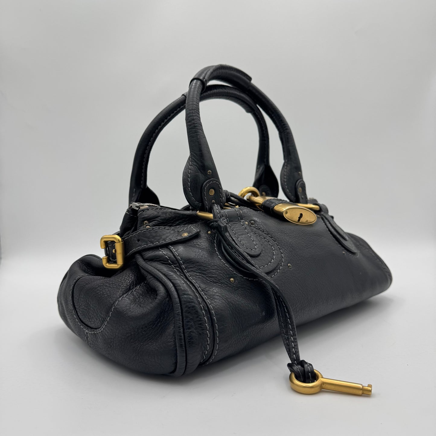 Chloe Black Leather Paddington GHW