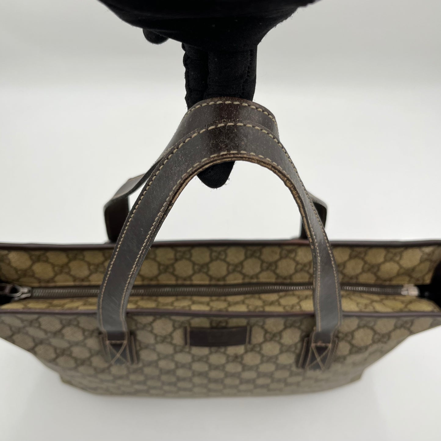 Gucci Monogram PVC Zip Large Tote