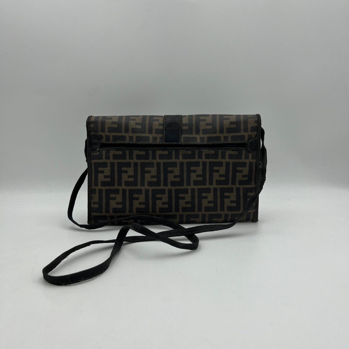 Fendi Tobacco Zucca Envelope Flap Crossbody