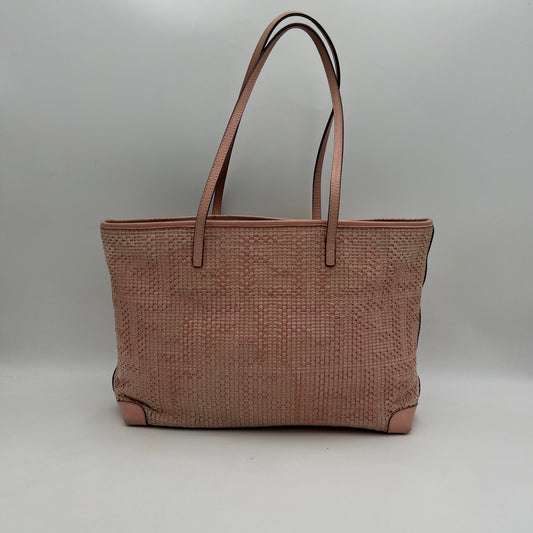 Fendi Pink Zucca Woven Tote