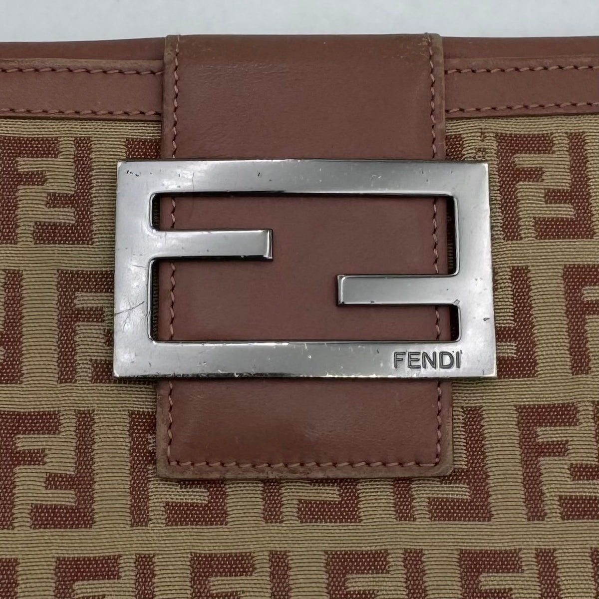 Fendi Pink Zucchino Bifold Short Wallet
