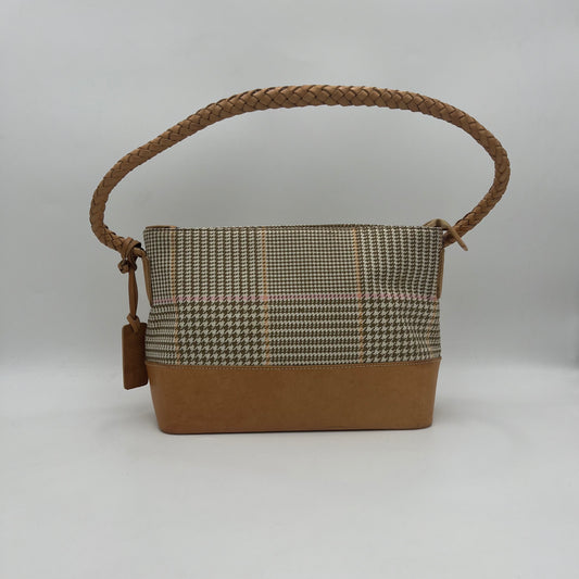 Ralph Lauren Houndstooth Braided Strap Shoulder Bag