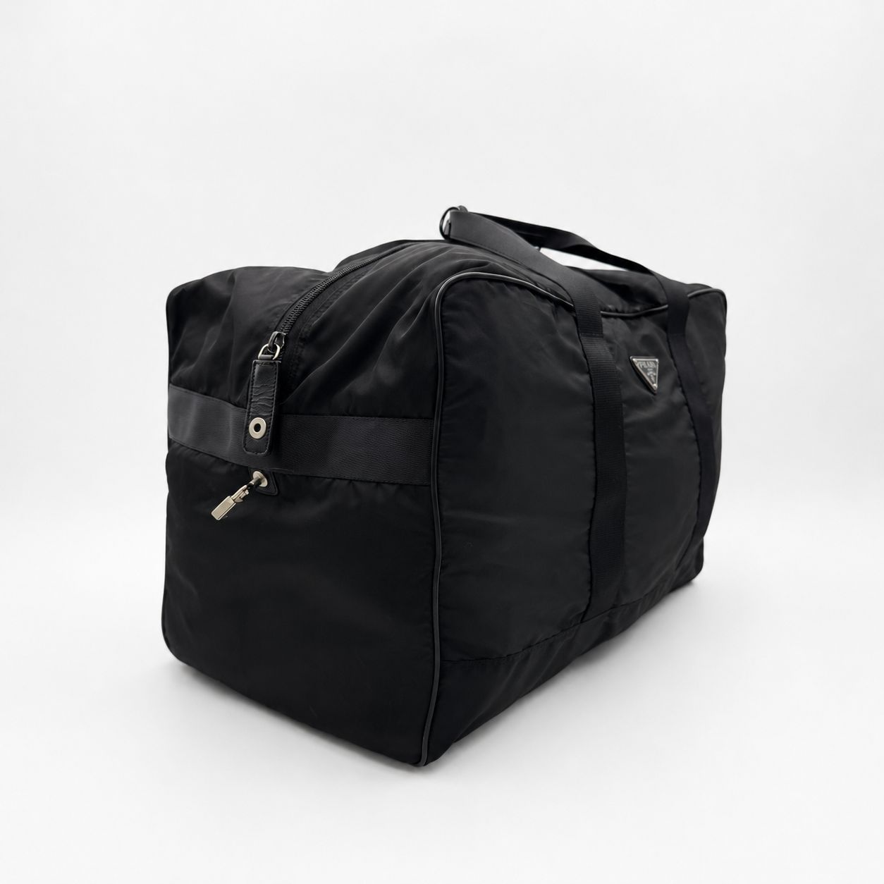 Prada Tessuto and Leather Duffle Bag