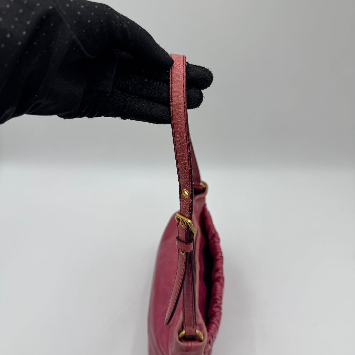 Miu Miu Pink Matelasse Front Pocket Pochette GHW