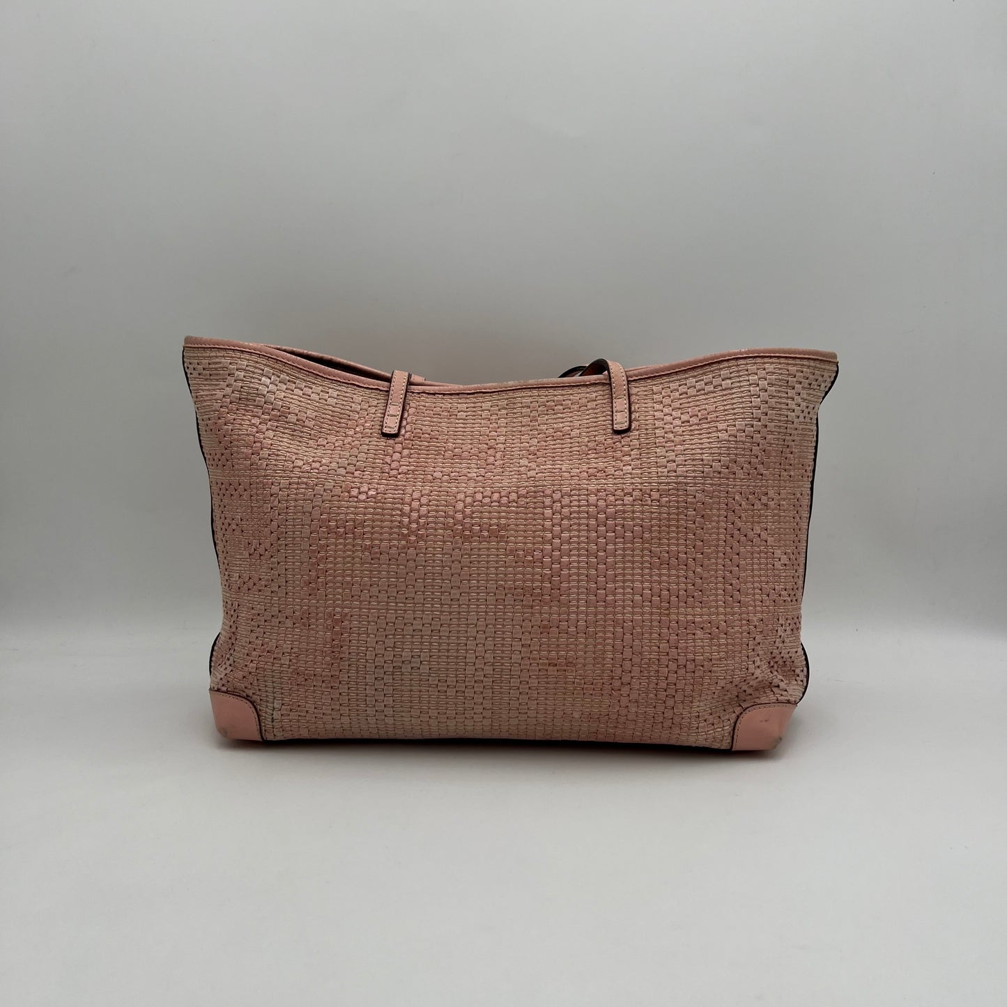 Fendi Pink Zucca Woven Tote