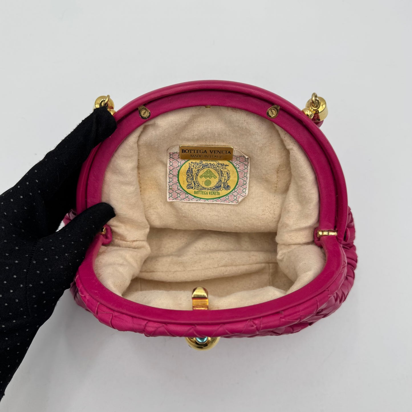 Bottega Veneta Pink Intrecciato Lauren 1980 Handbag