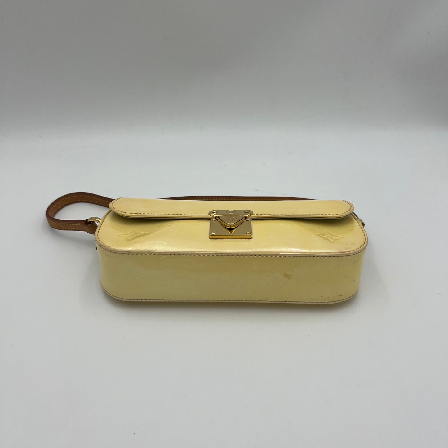 LV Light Yellow Vernis Malibu Street Baguette