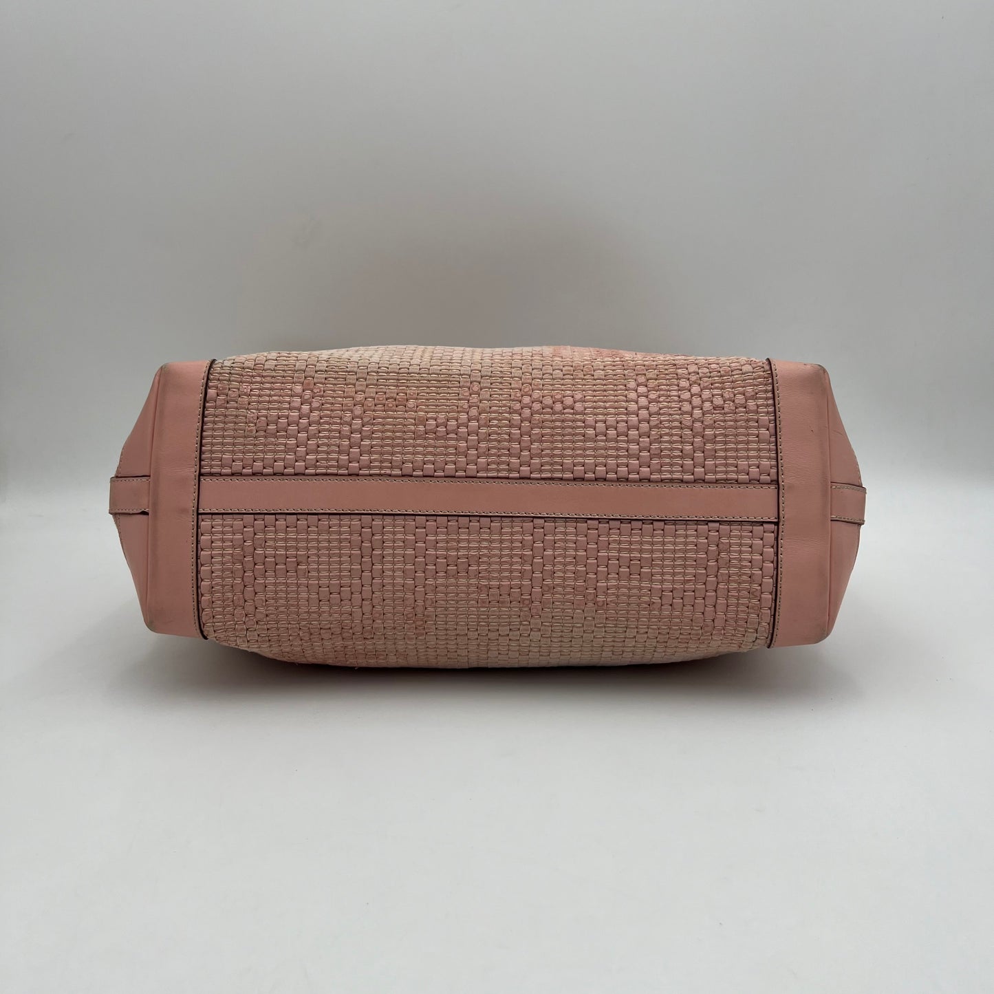 Fendi Pink Zucca Woven Tote