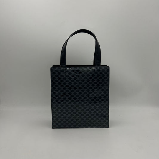 Celine Paris Black Macadam Vinyl Small Tote