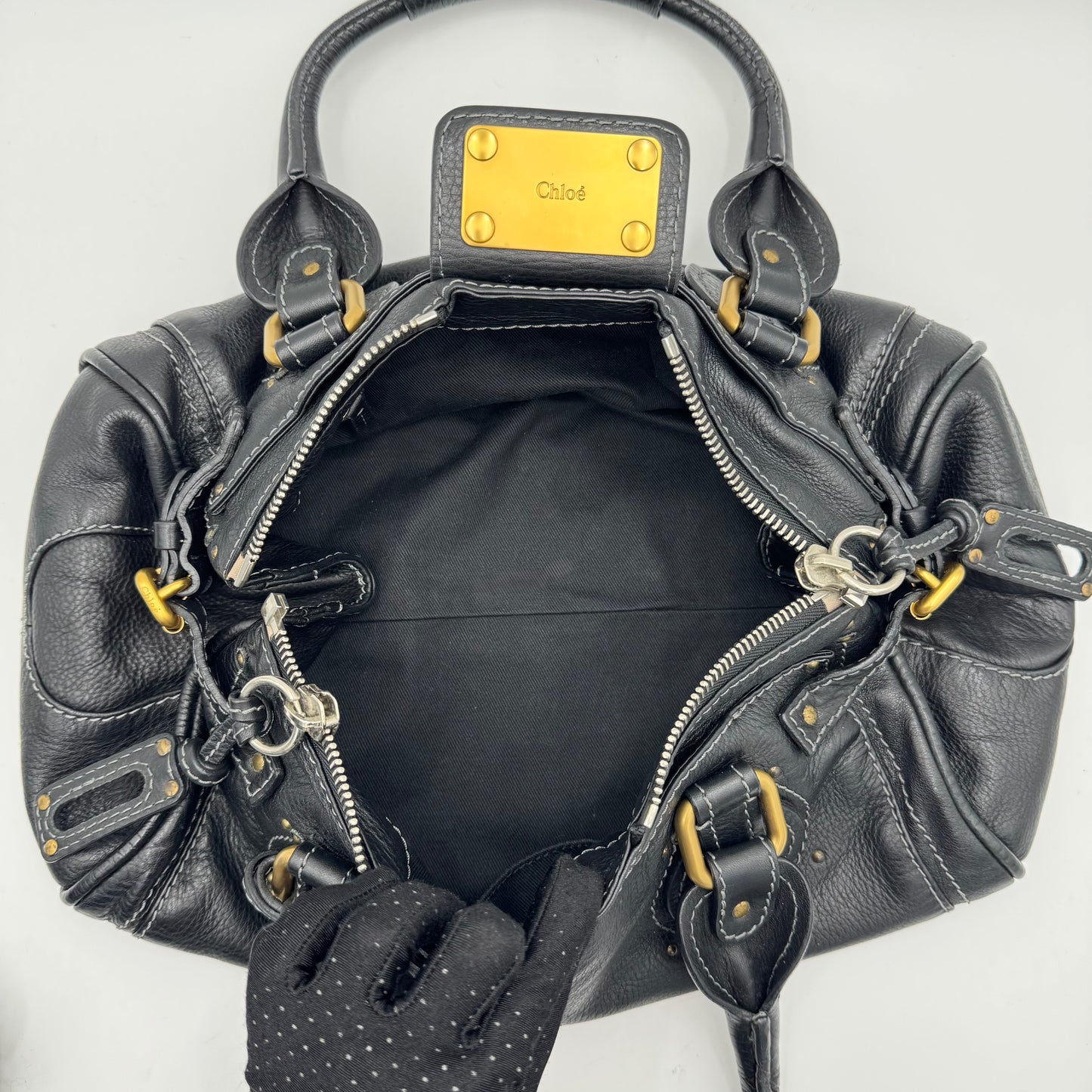 Chloe Black Leather Paddington GHW