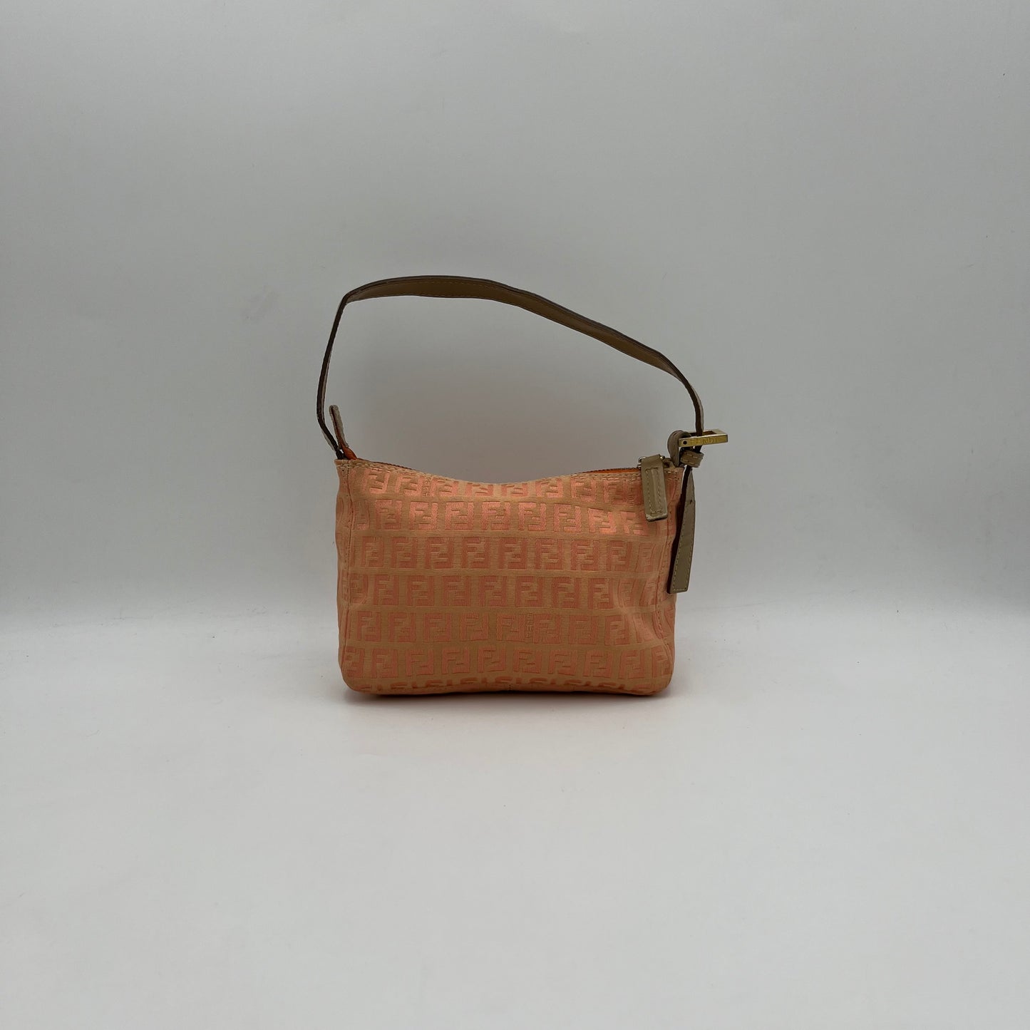 Fendi Pink Orange Zucchino Cloth Pochette