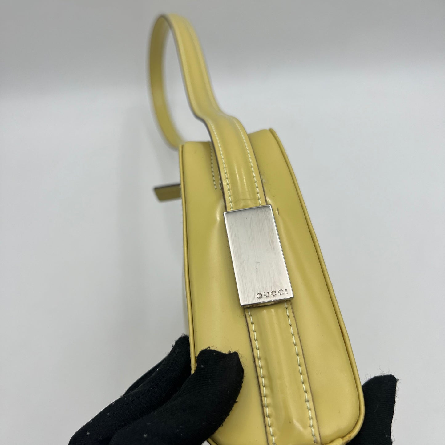 Gucci Yellow Patent Shoulder Bag