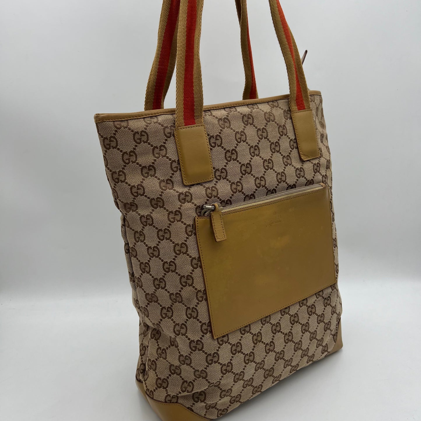 Gucci Sherryline Monogram Canvas Beige Zip Tote