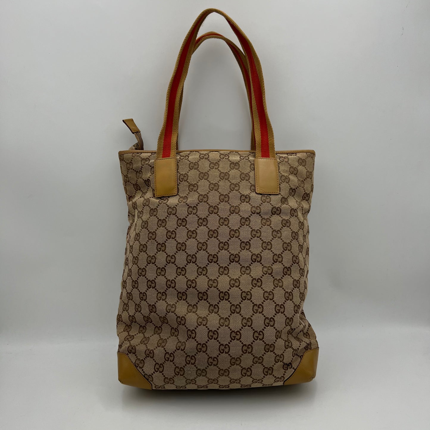 Gucci Sherryline Monogram Canvas Beige Zip Tote