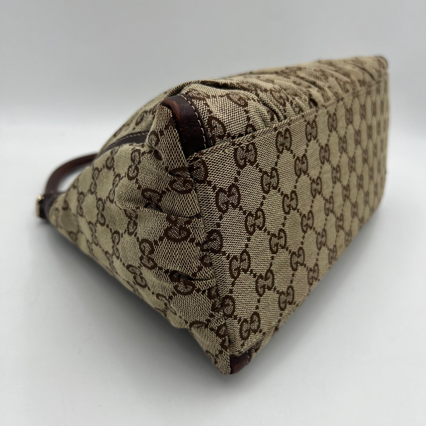 Gucci Brown Monogram Abbey D-Ring Hobo Shoulder Bag