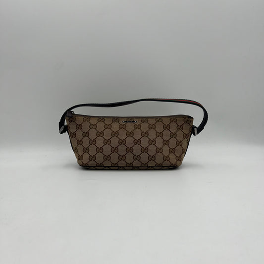 Gucci Brown Monogram Canvas Sherryline Boat Pochette