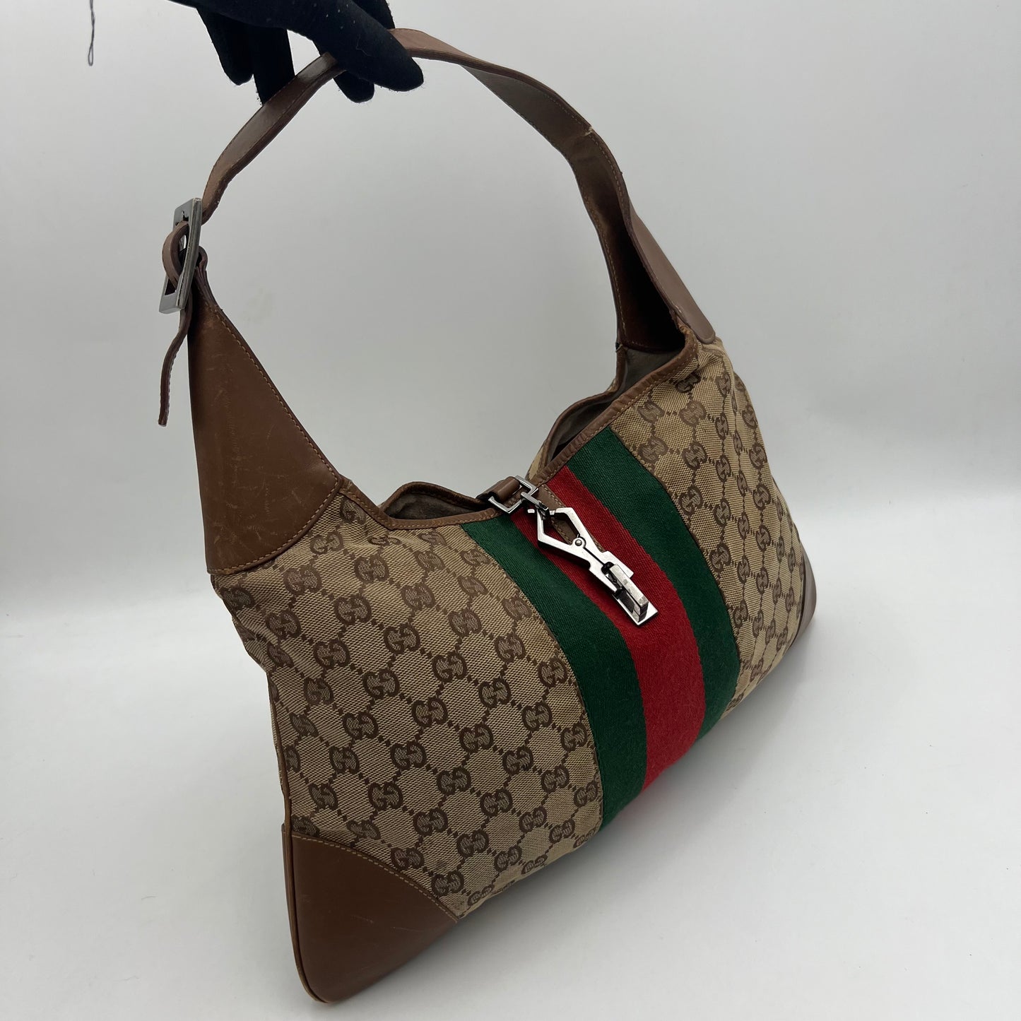 Gucci Brown Monogram Sherryline Jackie O