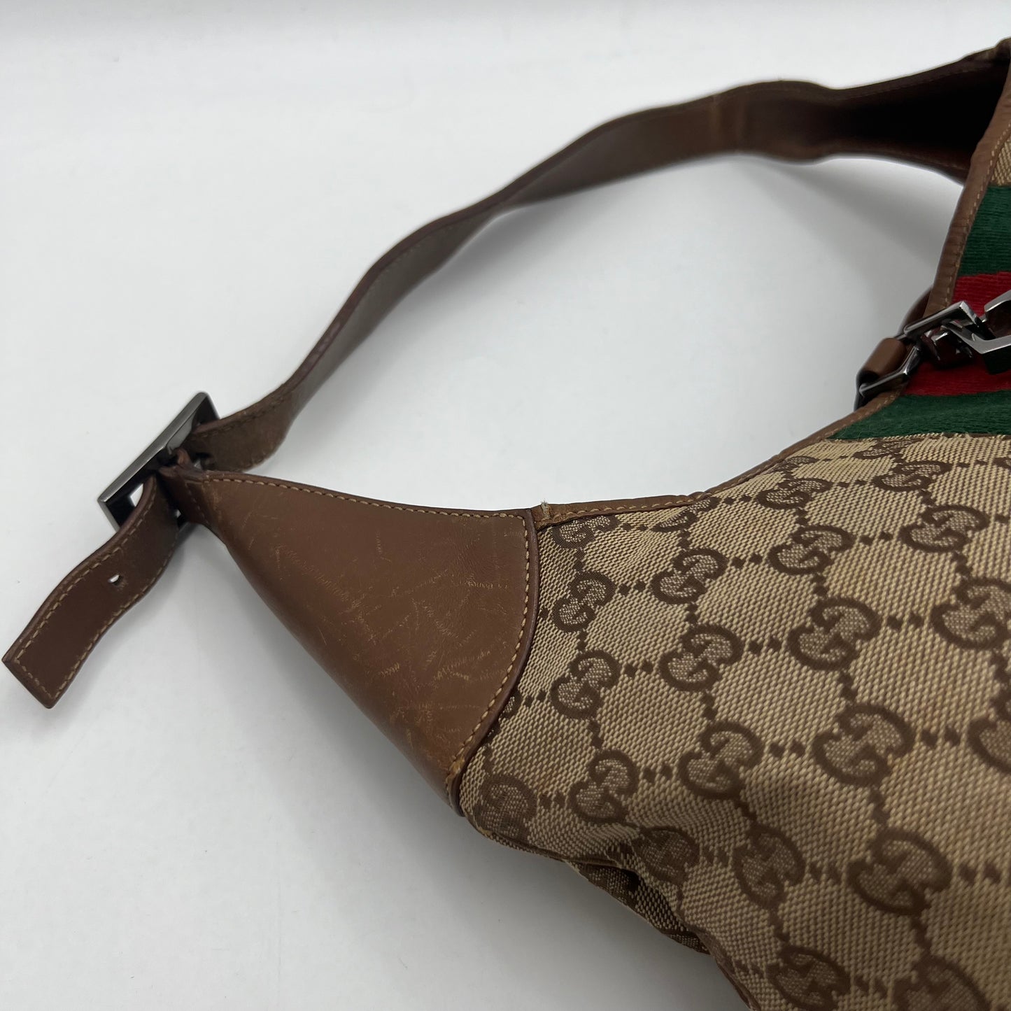 Gucci Brown Monogram Sherryline Jackie O