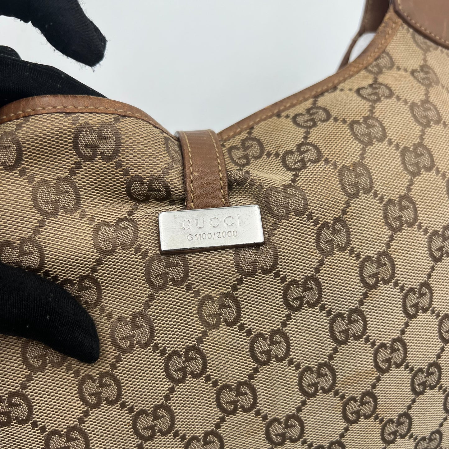 Gucci Brown Monogram Sherryline Jackie O