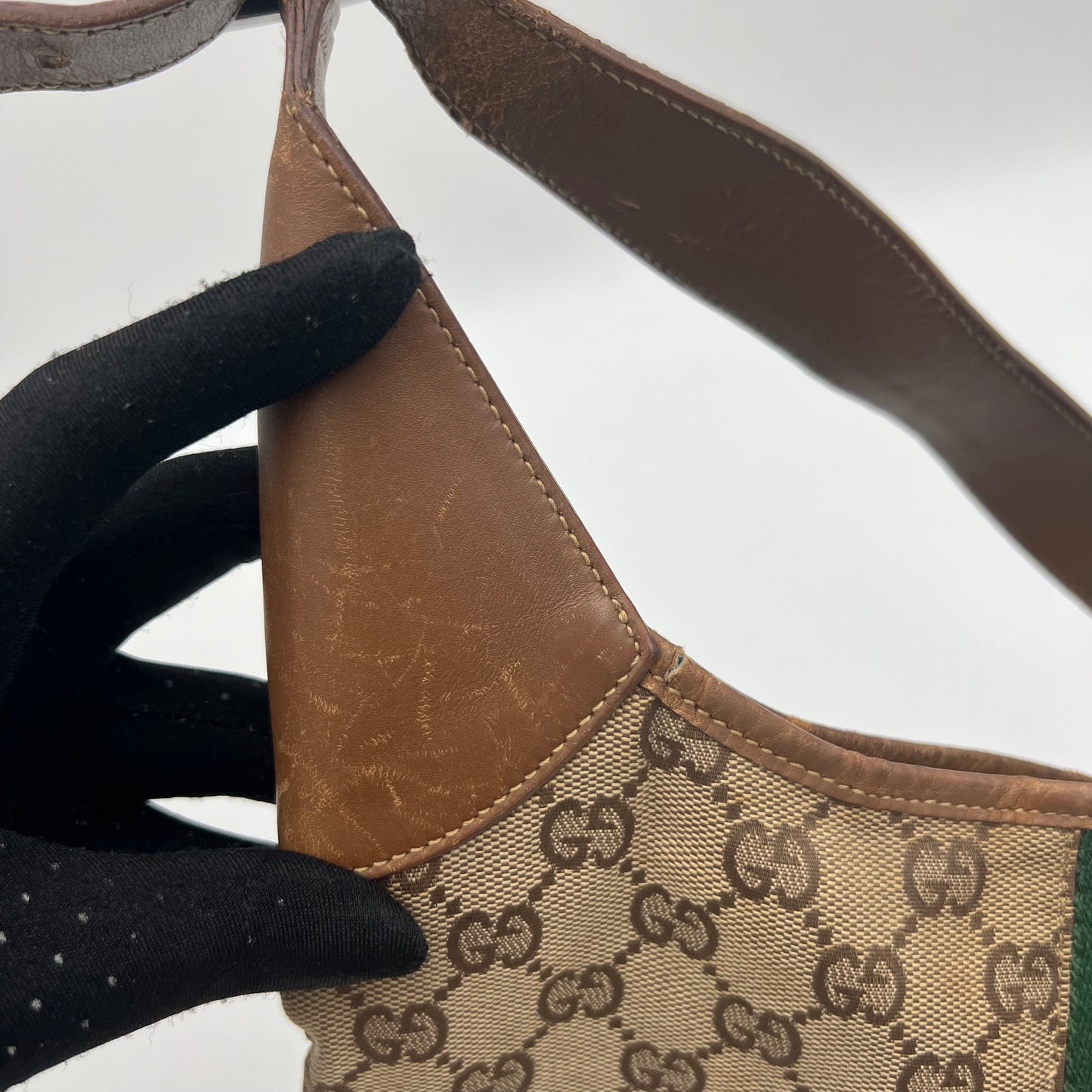 Gucci Brown Monogram Sherryline Jackie O