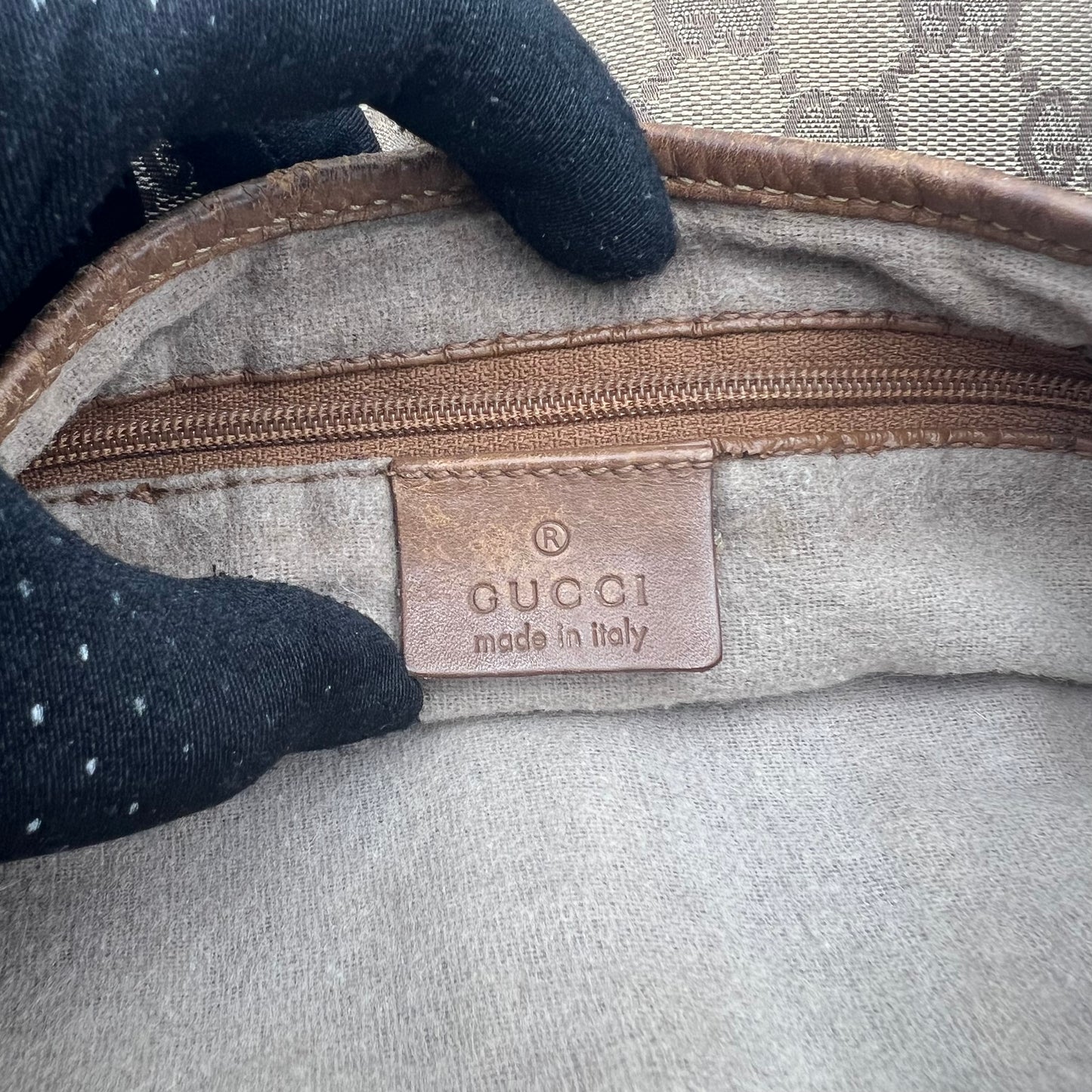 Gucci Brown Monogram Sherryline Jackie O