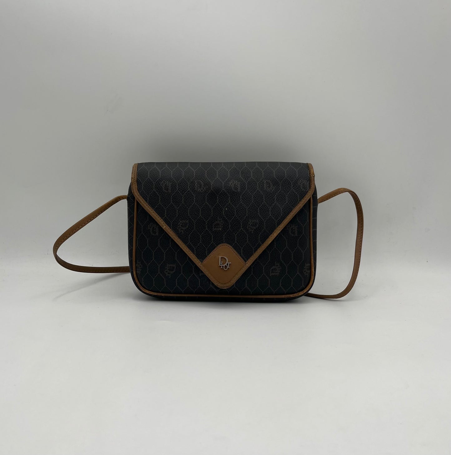 Christian Dior Dark Honeycomb Envelope Flap Crossbody